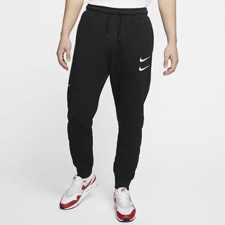 Pantaloni Nike Sportswear Swoosh Barbati Negrii Albi | AJKV-78461